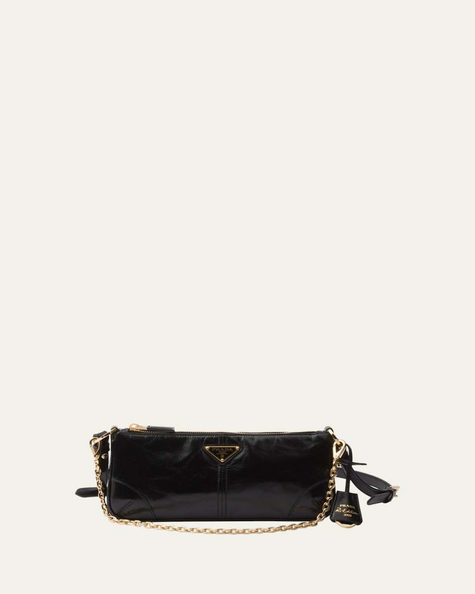 Distressed Leather Shoulder Bag